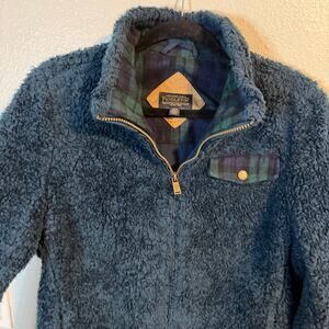Pendleton Flannel Lined Sherpa Pullover Blue Women's Size M